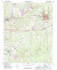 Mebane North Carolina Historical topographic map, 1:24000 scale, 7.5 X 7.5 Minute, Year 1969