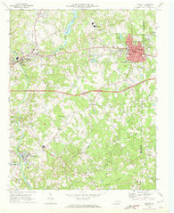 Mebane North Carolina Historical topographic map, 1:24000 scale, 7.5 X 7.5 Minute, Year 1969