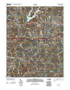 Mebane North Carolina Historical topographic map, 1:24000 scale, 7.5 X 7.5 Minute, Year 2010