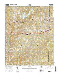 Mebane North Carolina Current topographic map, 1:24000 scale, 7.5 X 7.5 Minute, Year 2016