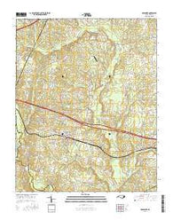 Middlesex North Carolina Current topographic map, 1:24000 scale, 7.5 X 7.5 Minute, Year 2016