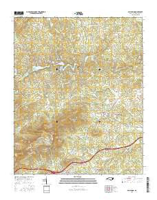Mill Spring North Carolina Current topographic map, 1:24000 scale, 7.5 X 7.5 Minute, Year 2016