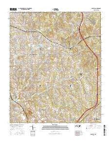Mint Hill North Carolina Current topographic map, 1:24000 scale, 7.5 X 7.5 Minute, Year 2016