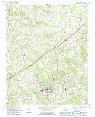 Mocksville North Carolina Historical topographic map, 1:24000 scale, 7.5 X 7.5 Minute, Year 1969