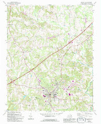 Mocksville North Carolina Historical topographic map, 1:24000 scale, 7.5 X 7.5 Minute, Year 1969