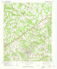 Mocksville North Carolina Historical topographic map, 1:24000 scale, 7.5 X 7.5 Minute, Year 1969