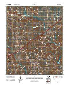 Mocksville North Carolina Historical topographic map, 1:24000 scale, 7.5 X 7.5 Minute, Year 2010