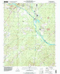 Moncure North Carolina Historical topographic map, 1:24000 scale, 7.5 X 7.5 Minute, Year 1993