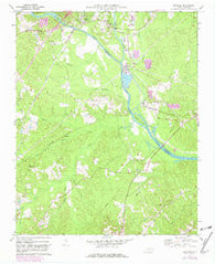Moncure North Carolina Historical topographic map, 1:24000 scale, 7.5 X 7.5 Minute, Year 1970