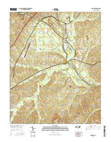 Moncure North Carolina Current topographic map, 1:24000 scale, 7.5 X 7.5 Minute, Year 2016