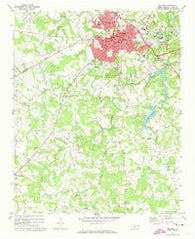 Monroe North Carolina Historical topographic map, 1:24000 scale, 7.5 X 7.5 Minute, Year 1971