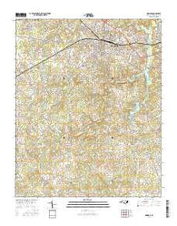 Monroe North Carolina Current topographic map, 1:24000 scale, 7.5 X 7.5 Minute, Year 2016