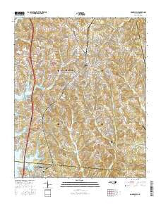 Mooresville North Carolina Current topographic map, 1:24000 scale, 7.5 X 7.5 Minute, Year 2016