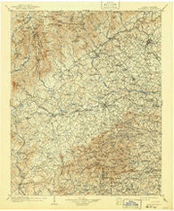 Morganton North Carolina Historical topographic map, 1:125000 scale, 30 X 30 Minute, Year 1905