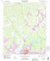 Morganton North North Carolina Historical topographic map, 1:24000 scale, 7.5 X 7.5 Minute, Year 1993