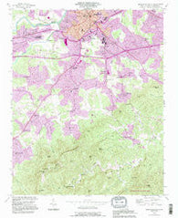 Morganton South North Carolina Historical topographic map, 1:24000 scale, 7.5 X 7.5 Minute, Year 1993