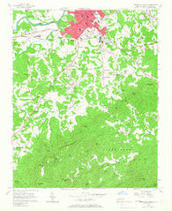 Morganton South North Carolina Historical topographic map, 1:24000 scale, 7.5 X 7.5 Minute, Year 1956