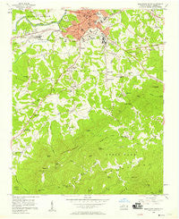 Morganton South North Carolina Historical topographic map, 1:24000 scale, 7.5 X 7.5 Minute, Year 1956