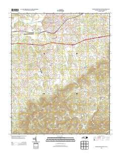 Morganton South North Carolina Historical topographic map, 1:24000 scale, 7.5 X 7.5 Minute, Year 2013