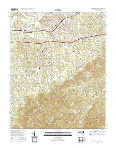 Morganton South North Carolina Current topographic map, 1:24000 scale, 7.5 X 7.5 Minute, Year 2016