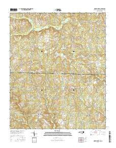 Morven West North Carolina Current topographic map, 1:24000 scale, 7.5 X 7.5 Minute, Year 2016