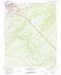 Mount Airy South North Carolina Historical topographic map, 1:24000 scale, 7.5 X 7.5 Minute, Year 1970
