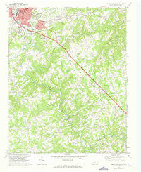 Mount Airy South North Carolina Historical topographic map, 1:24000 scale, 7.5 X 7.5 Minute, Year 1970
