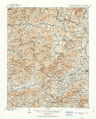 Mount Mitchell North Carolina Historical topographic map, 1:125000 scale, 30 X 30 Minute, Year 1900