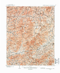 Mount Mitchell North Carolina Historical topographic map, 1:125000 scale, 30 X 30 Minute, Year 1900