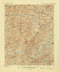 Mount Mitchell North Carolina Historical topographic map, 1:125000 scale, 30 X 30 Minute, Year 1902