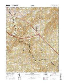 Mount Airy South North Carolina Current topographic map, 1:24000 scale, 7.5 X 7.5 Minute, Year 2016