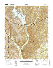 Mount Gilead West North Carolina Current topographic map, 1:24000 scale, 7.5 X 7.5 Minute, Year 2016