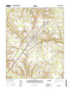 Mount Olive North Carolina Current topographic map, 1:24000 scale, 7.5 X 7.5 Minute, Year 2016