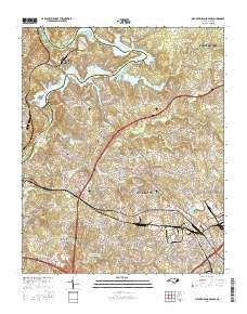 Mountain Island Lake North Carolina Current topographic map, 1:24000 scale, 7.5 X 7.5 Minute, Year 2016
