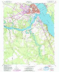 New Bern North Carolina Historical topographic map, 1:24000 scale, 7.5 X 7.5 Minute, Year 1950