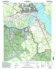 New Bern North Carolina Historical topographic map, 1:24000 scale, 7.5 X 7.5 Minute, Year 1994