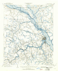 New Bern North Carolina Historical topographic map, 1:62500 scale, 15 X 15 Minute, Year 1901
