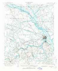 New Bern North Carolina Historical topographic map, 1:62500 scale, 15 X 15 Minute, Year 1901
