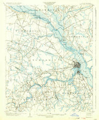 New Bern North Carolina Historical topographic map, 1:62500 scale, 15 X 15 Minute, Year 1903