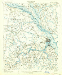 New Bern North Carolina Historical topographic map, 1:62500 scale, 15 X 15 Minute, Year 1903