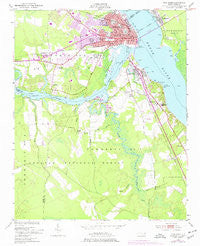 New Bern North Carolina Historical topographic map, 1:24000 scale, 7.5 X 7.5 Minute, Year 1950