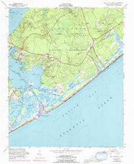 New River Inlet North Carolina Historical topographic map, 1:24000 scale, 7.5 X 7.5 Minute, Year 1952