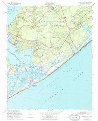 New River Inlet North Carolina Historical topographic map, 1:24000 scale, 7.5 X 7.5 Minute, Year 1952