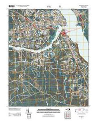 New Bern North Carolina Historical topographic map, 1:24000 scale, 7.5 X 7.5 Minute, Year 2011