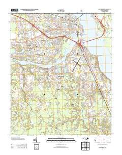 New Bern North Carolina Historical topographic map, 1:24000 scale, 7.5 X 7.5 Minute, Year 2013