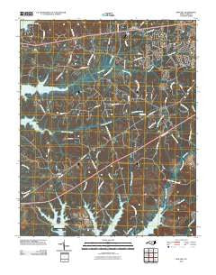 New Hill North Carolina Historical topographic map, 1:24000 scale, 7.5 X 7.5 Minute, Year 2010