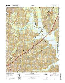 Northeast Durham North Carolina Current topographic map, 1:24000 scale, 7.5 X 7.5 Minute, Year 2016