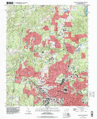 Northwest Durham North Carolina Historical topographic map, 1:24000 scale, 7.5 X 7.5 Minute, Year 1993