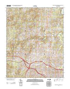 Northwest Durham North Carolina Historical topographic map, 1:24000 scale, 7.5 X 7.5 Minute, Year 2013