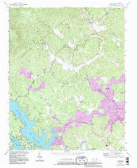 Oak Hill North Carolina Historical topographic map, 1:24000 scale, 7.5 X 7.5 Minute, Year 1993
